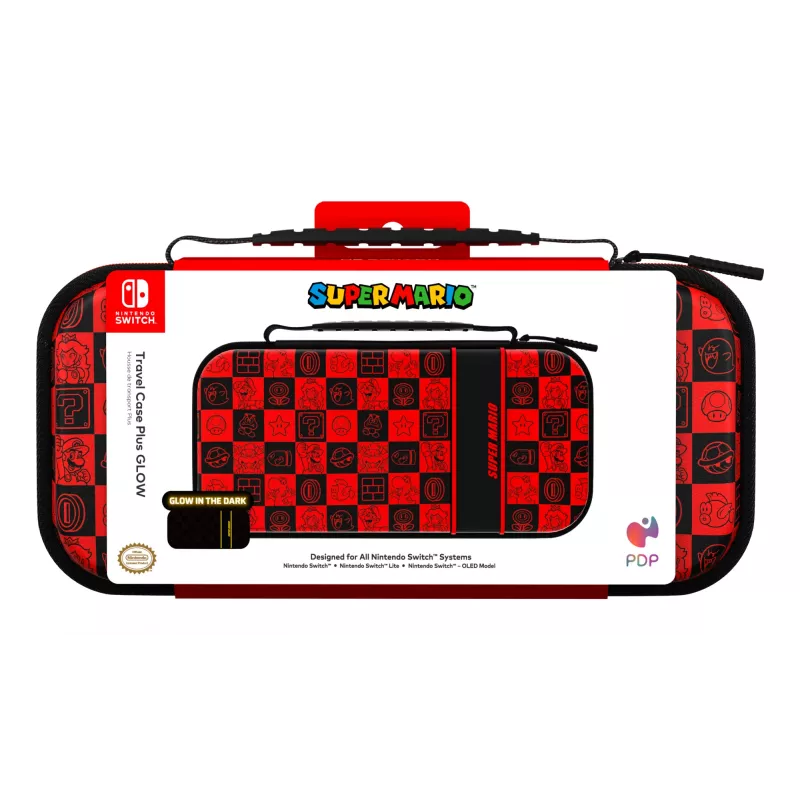 Etui podróżne PDP Travel Case Plus GLOW: Super Icon, do Nintendo Switch, Nintendo Switch Lite, Nintendo Switch – model OLED