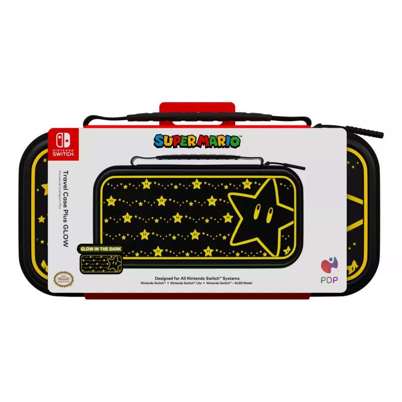 Etui podróżne Plus GLOW: Super Gwiazda, dla Nintendo Switch, Nintendo Switch Lite, Nintendo Switch - model OLED