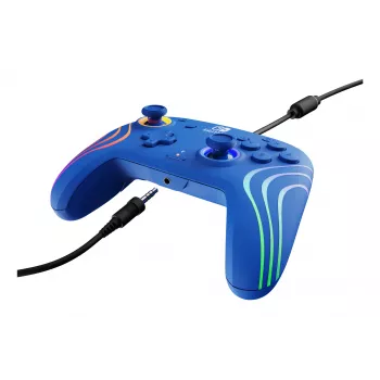 PDP Afterglow Wave niebieski przewodowy gamepad USB analogowy/cyfrowy Nintendo Switch, Nintendo Switch OLED