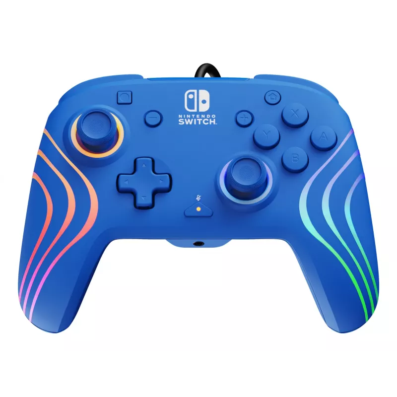 PDP Afterglow Wave niebieski przewodowy gamepad USB analogowy/cyfrowy Nintendo Switch, Nintendo Switch OLED