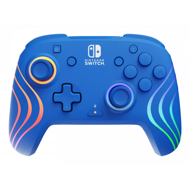 PDP Afterglow Wave niebieski przewodowy gamepad USB analogowy/cyfrowy Nintendo Switch, Nintendo Switch OLED
