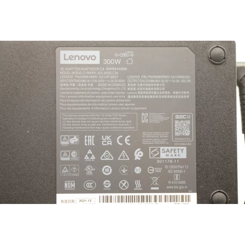 Lenovo 5A10W86290 adapter/inwerter zasilania Wewnętrzny 300 W Czarny