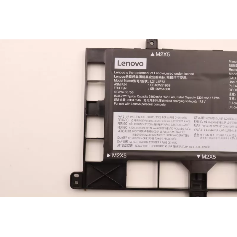 Wewnętrzna bateria do laptopa Lenovo 5B10W51868 4-ogniwowa 52,5 Wh do kompatybilnych notebooków Lenovo