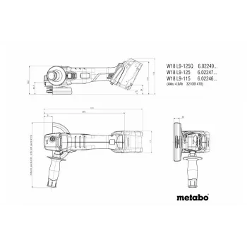 Szlifierka kątowa Metabo W 18 L 9-125