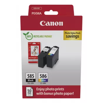 Canon PG-585/CL-586 PVP wkład atramentowy 2 szt. Oryginalny Czarny, Cyjan, magenta, Żółty
