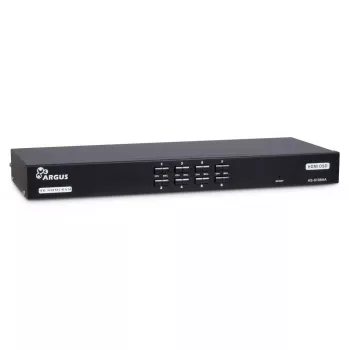 Przełącznik KVM Inter-Tech AS-9108HA do montażu w szafie Czarny