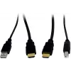 INTER-TECH KT-150H adapter interfejsu KVM RJ-45 (host) na wyjście HDMI, przewodowy, maks. 1980×1080, metal, czarny