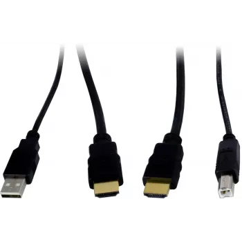 INTER-TECH KT-150H adapter interfejsu KVM RJ-45 (host) na wyjście HDMI, przewodowy, maks. 1980×1080, metal, czarny