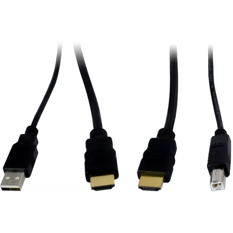 INTER-TECH KT-150H adapter interfejsu KVM RJ-45 (host) na wyjście HDMI, przewodowy, maks. 1980×1080, metal, czarny