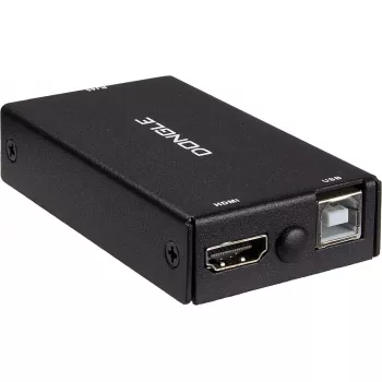 INTER-TECH KT-150H adapter interfejsu KVM RJ-45 (host) na wyjście HDMI, przewodowy, maks. 1980×1080, metal, czarny