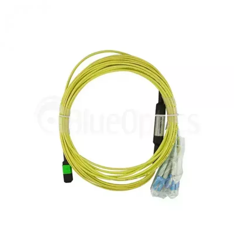 BlueOptics InfiniBand kabel światłowodowy 5 m MTP 4x LC Zielony