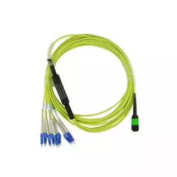 BlueOptics InfiniBand kabel światłowodowy 5 m MTP 4x LC Zielony