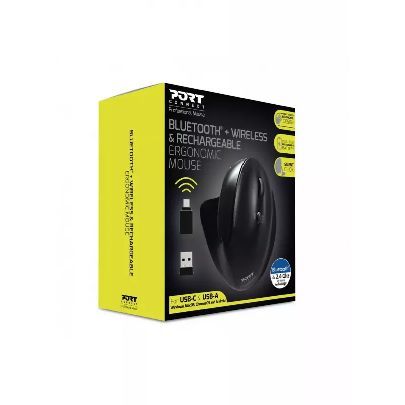 Mysz Port Designs 900706-BT RF Bezprzewodowa + Bluetooth