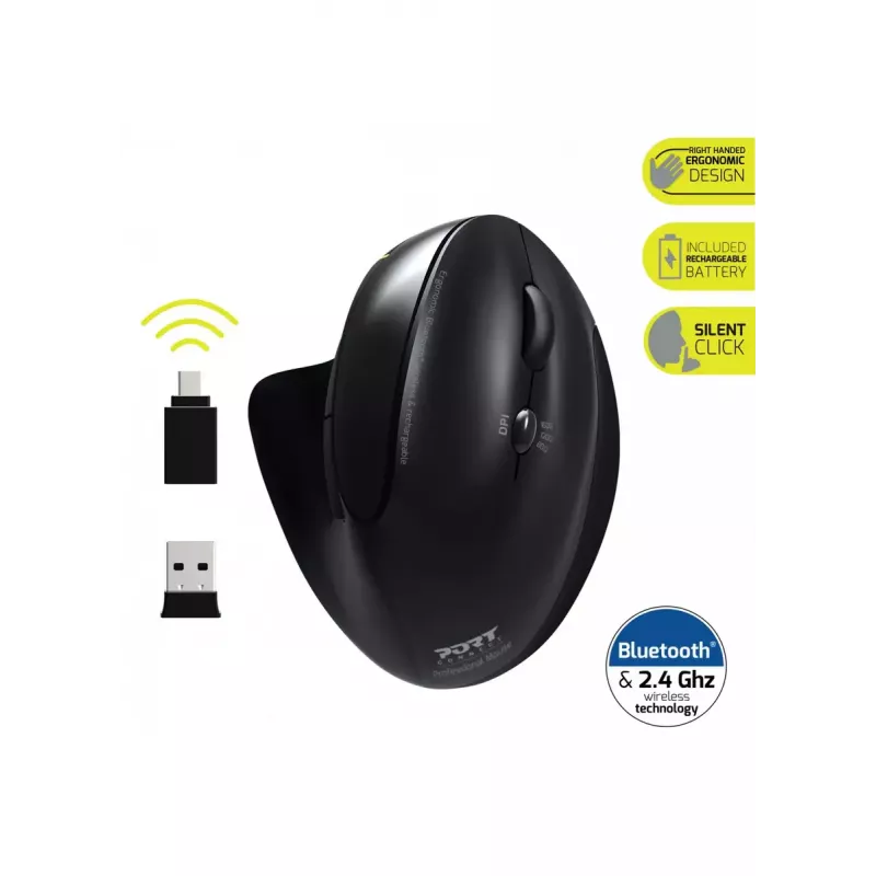 Mysz Port Designs 900706-BT RF Bezprzewodowa + Bluetooth