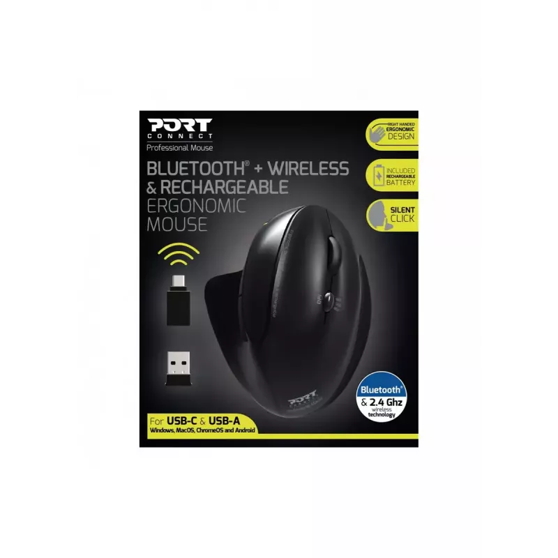 Mysz Port Designs 900706-BT RF Bezprzewodowa + Bluetooth