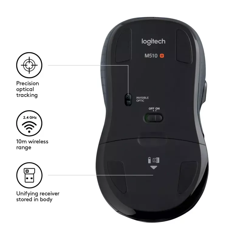 Mysz Logitech M510 RF Bezprzewodowa