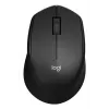 Mysz Logitech M330 SILENT PLUS — bezprzewodowa RF, praworęczna, 1000 DPI, 3 przyciski, kółko przewijania, czarna, zasilana bateryjnie