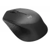 Mysz Logitech M330 SILENT PLUS — bezprzewodowa RF, praworęczna, 1000 DPI, 3 przyciski, kółko przewijania, czarna, zasilana bateryjnie