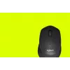 Mysz Logitech M330 SILENT PLUS — bezprzewodowa RF, praworęczna, 1000 DPI, 3 przyciski, kółko przewijania, czarna, zasilana bateryjnie