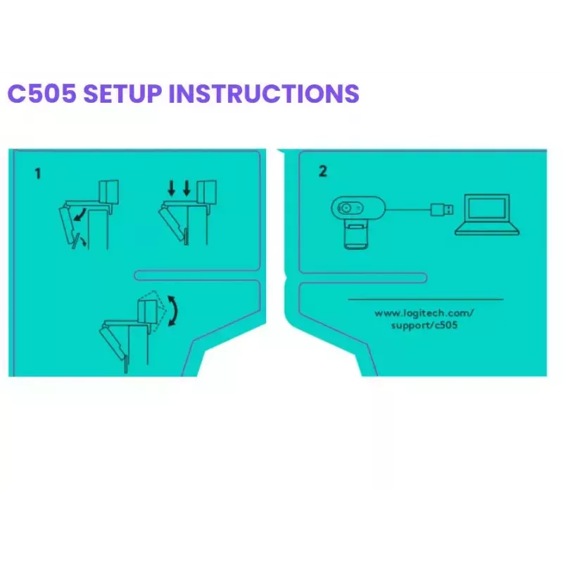 Kamera internetowa Logitech C505 HD 1280x720 USB Czarna