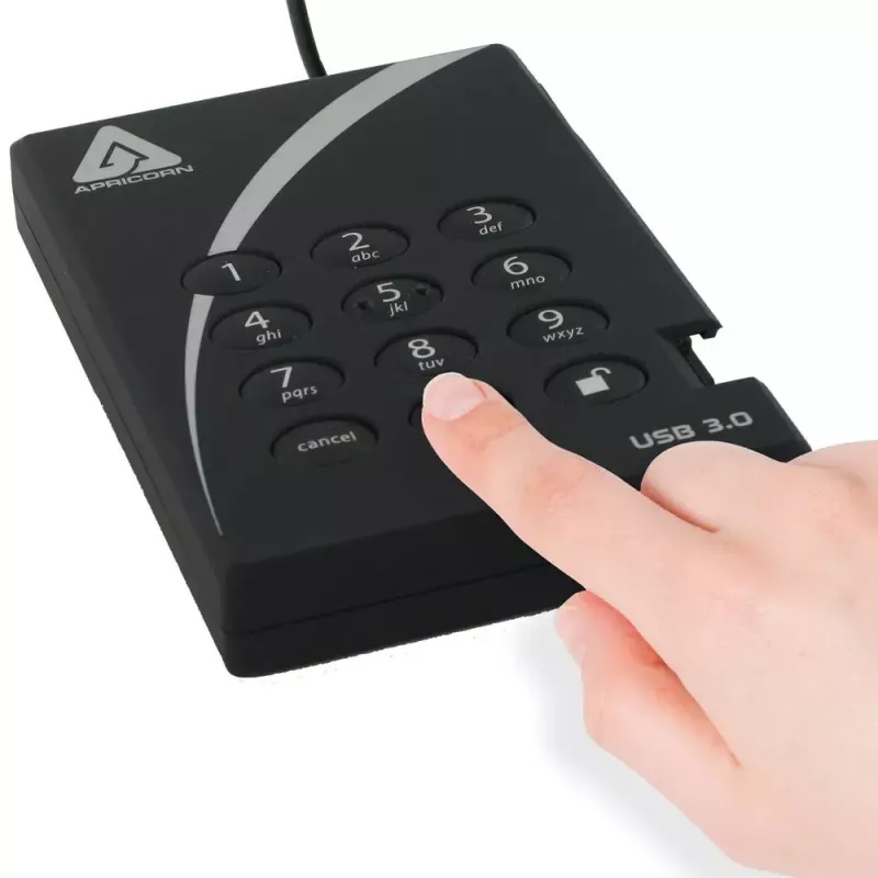 Zewnętrzny dysk twardy Apricorn 500GB USB 3.2 Aegis Padlock