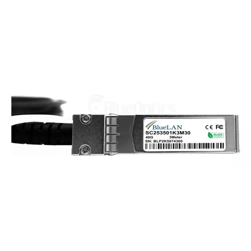BlueOptics AA1404036-E6 InfiniBand światłowodowy kabel 5 m QSFP 4xSFP+ Czarny