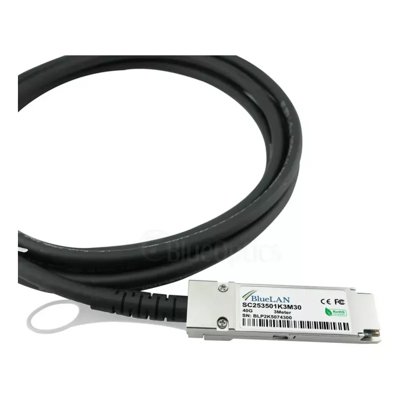 BlueOptics AA1404036-E6 InfiniBand światłowodowy kabel 5 m QSFP 4xSFP+ Czarny