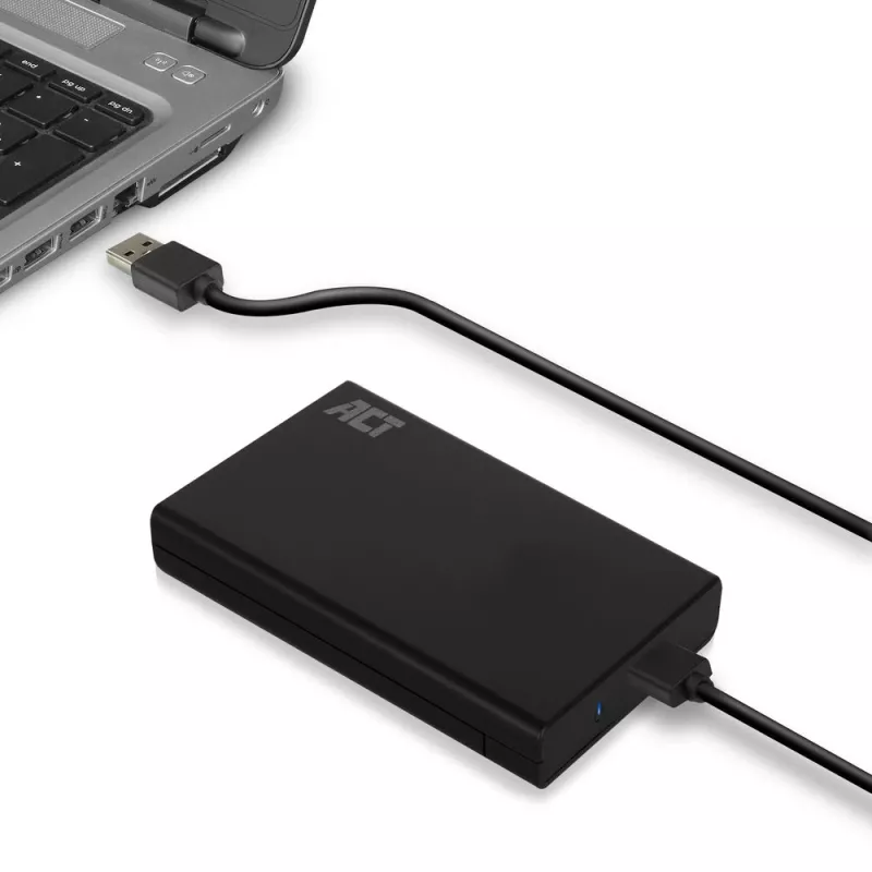 Obudowa HDD/SSD ACT 2,5 cala SATA, beznarzędziowa, USB 3.2 Gen1