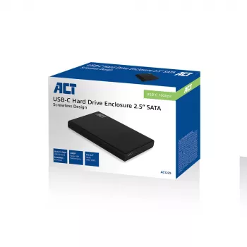 Obudowa HDD/SSD ACT AC1225 2,5 cala SATA USB-C 3.2 Gen2 Czarna