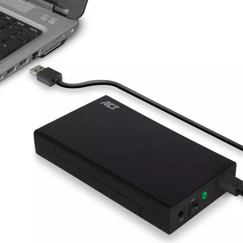 Obudowa HDD/SSD ACT AC1405 3,5 cala SATA USB 3.2 Gen1 Czarny