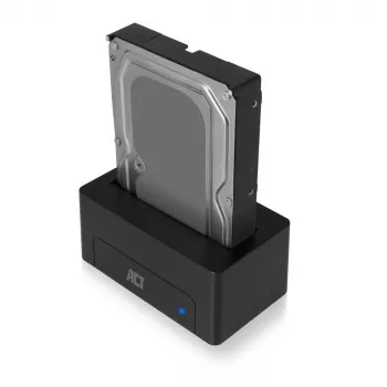 Stacja dokująca ACT 2,5 cala/3,5 cala SATA HDD/SSD USB 3.2 Gen1 Czarna