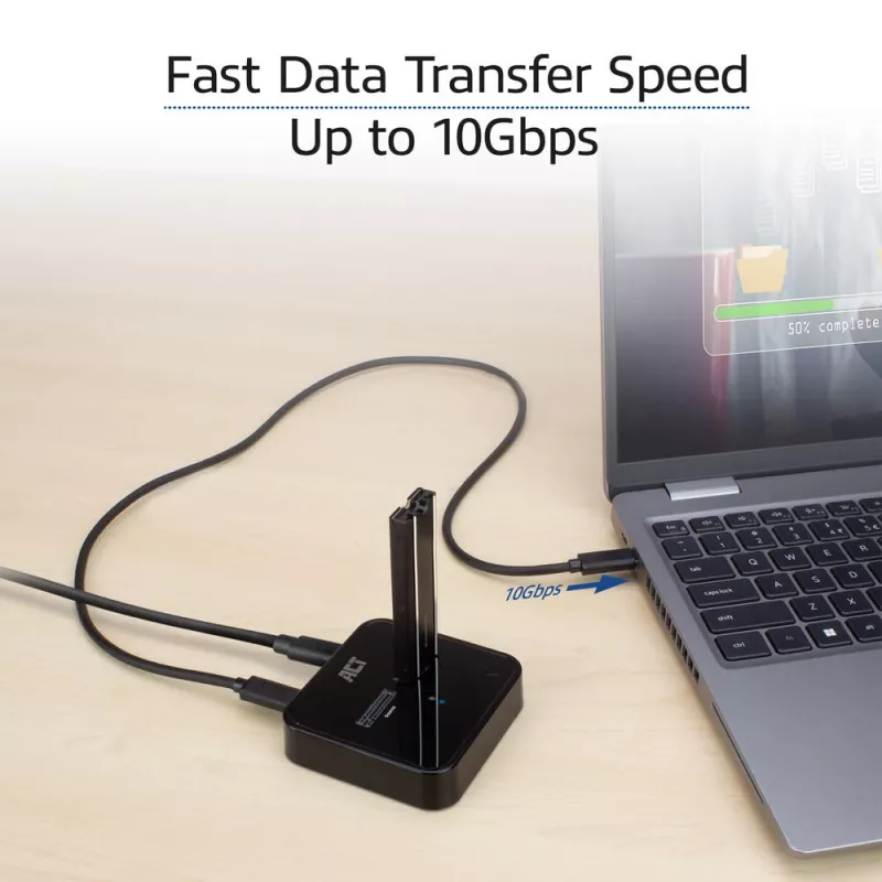 ACT M.2 NVMe/PCIe dualna stacja dokująca do klonowania SSD, USB-C 3.2 Gen2