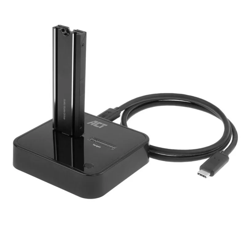 ACT M.2 NVMe/PCIe dualna stacja dokująca do klonowania SSD, USB-C 3.2 Gen2