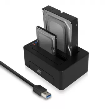 Stacja dokująca ACT na dwa dyski SATA 2,5 cala i 3,5 cala HDD/SSD, USB 3.2 Gen1