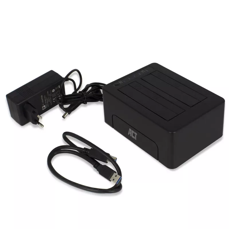 Stacja dokująca ACT na dwa dyski SATA 2,5 cala i 3,5 cala HDD/SSD, USB 3.2 Gen1