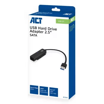 Kabel przejściówki ACT do dysku SATA 2,5 cala HDD/SSD AC1510 0,15 m czarny