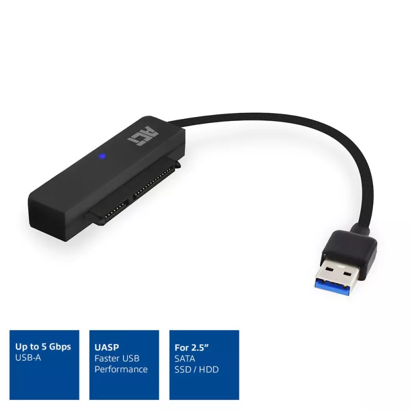 Kabel przejściówki ACT do dysku SATA 2,5 cala HDD/SSD AC1510 0,15 m czarny