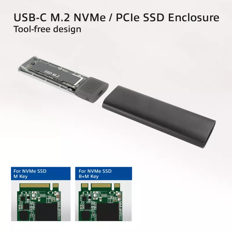 Obudowa SSD ACT AC1615 USB-C M.2 NVMe PCIe 10 Gbit/s Czarna