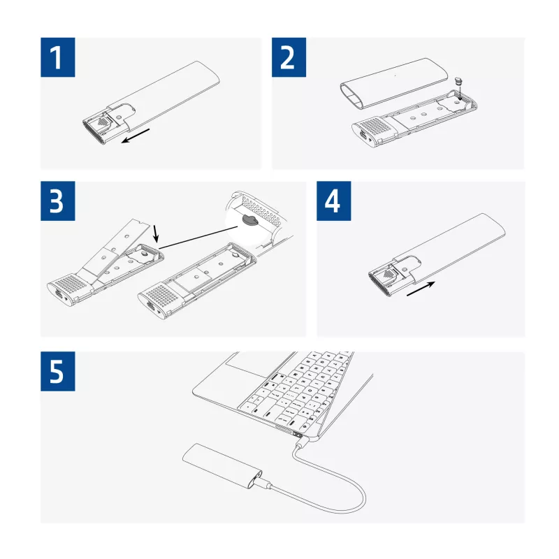 Obudowa SSD ACT AC1615 USB-C M.2 NVMe PCIe 10 Gbit/s Czarna