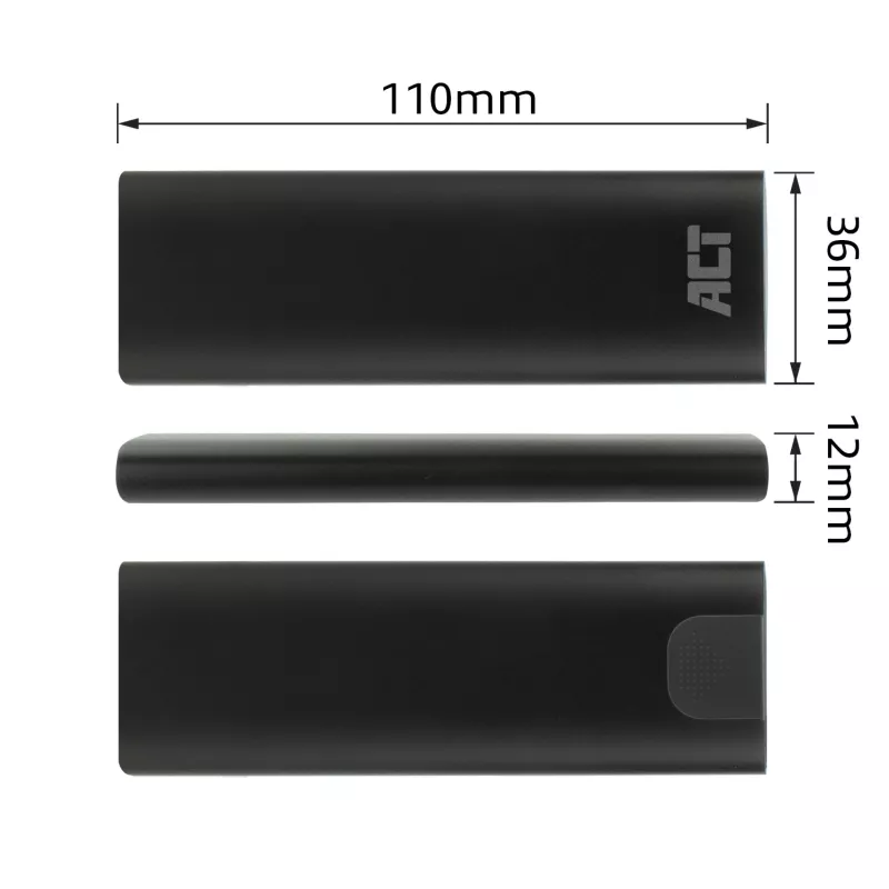Obudowa SSD ACT AC1615 USB-C M.2 NVMe PCIe 10 Gbit/s Czarna