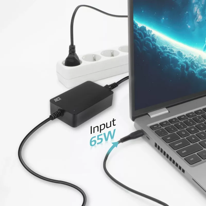 ACT Ładowarka do laptopa USB-C z profilami Power Delivery 65W