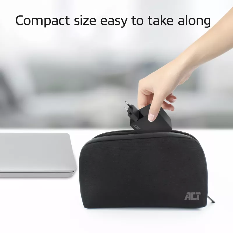 Ładowarka ścienna ACT USB-C do laptopa 65W z profilami Power Delivery, 2 metry