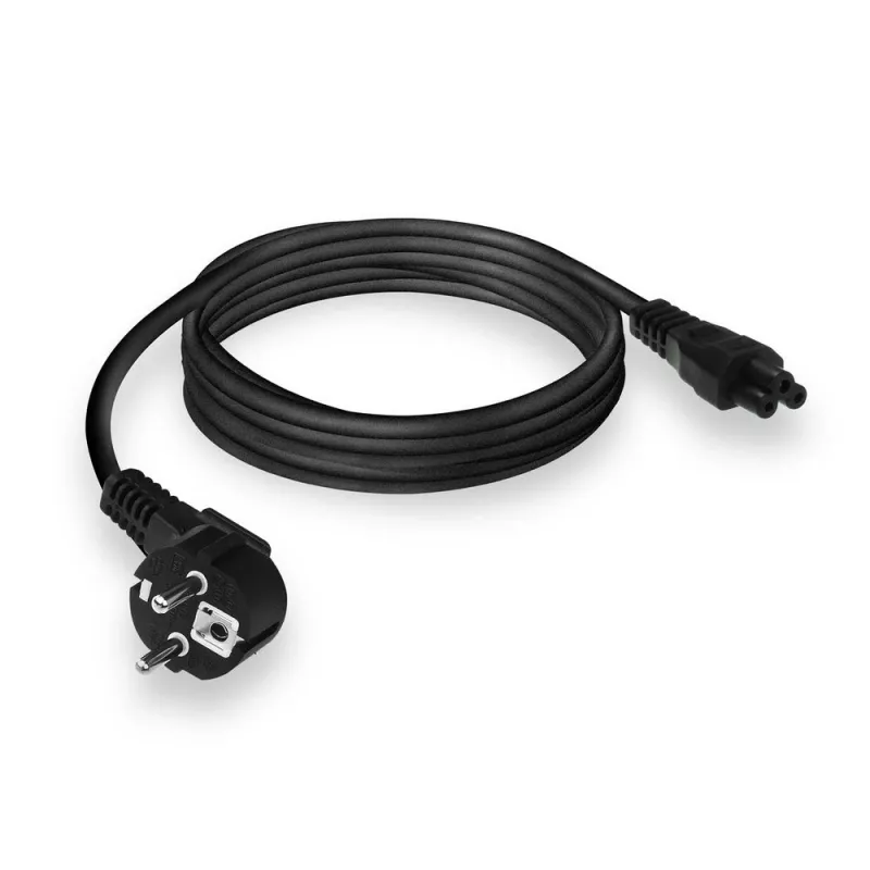 ACT Powercord kabel zasilający CEE7/7 męski (kątowy) - C5 czarny 2 m