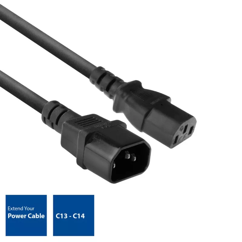 Przewód zasilający C13 C14 czarny 1,8 m ACT Powercord