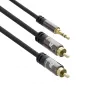 Kabel audio ACT AC3605 1,5 m 3,5 mm na 2 x RCA czarny