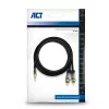 Kabel audio ACT AC3605 1,5 m 3,5 mm na 2 x RCA czarny