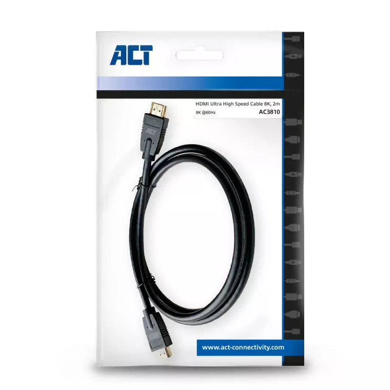 Przewód HDMI 8K Ultra High Speed v2.1 ACT 2 m, HDMI-A męski - HDMI-A męski