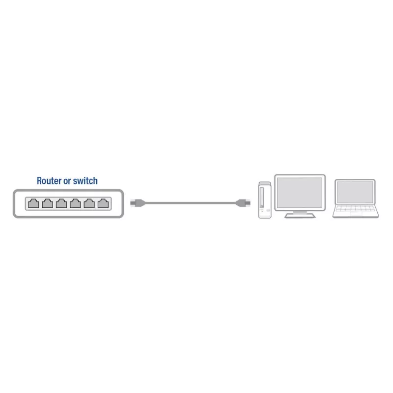 ACT Black 10.0 metrowy kabel krosowy U/UTP, CAT6 z wtykami RJ45