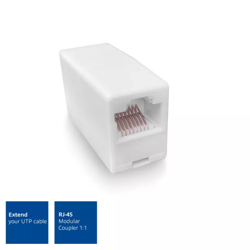 Modular coupler RJ-45 ACT AC4105 biały Connector 1 RJ-45 Connector 2 RJ-45