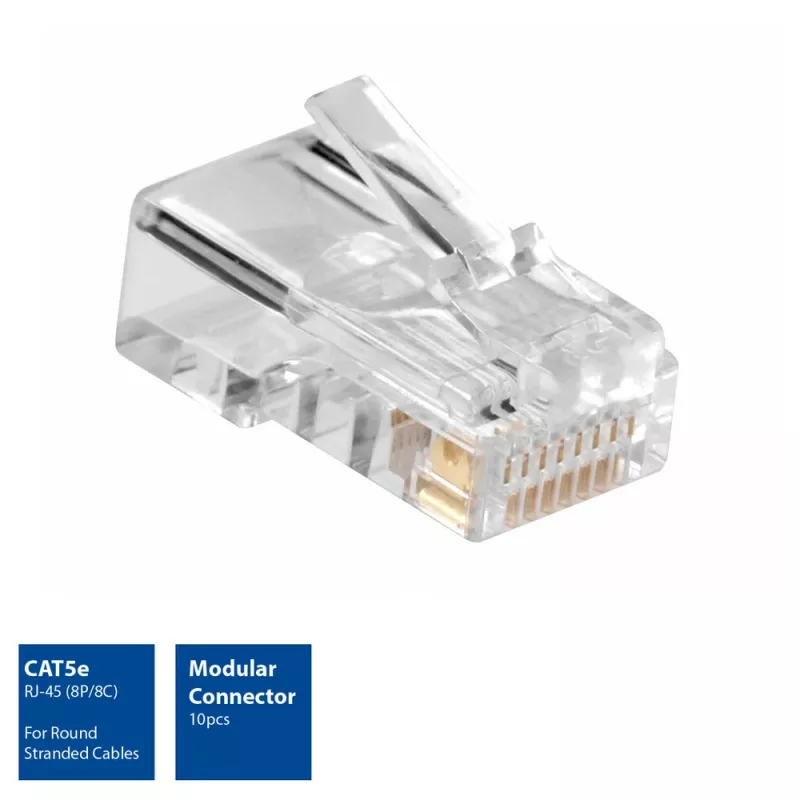 Modułowe złącze ACT CAT5E RJ-45 ACT AC4110 męskie srebrne przezroczyste 10 szt.